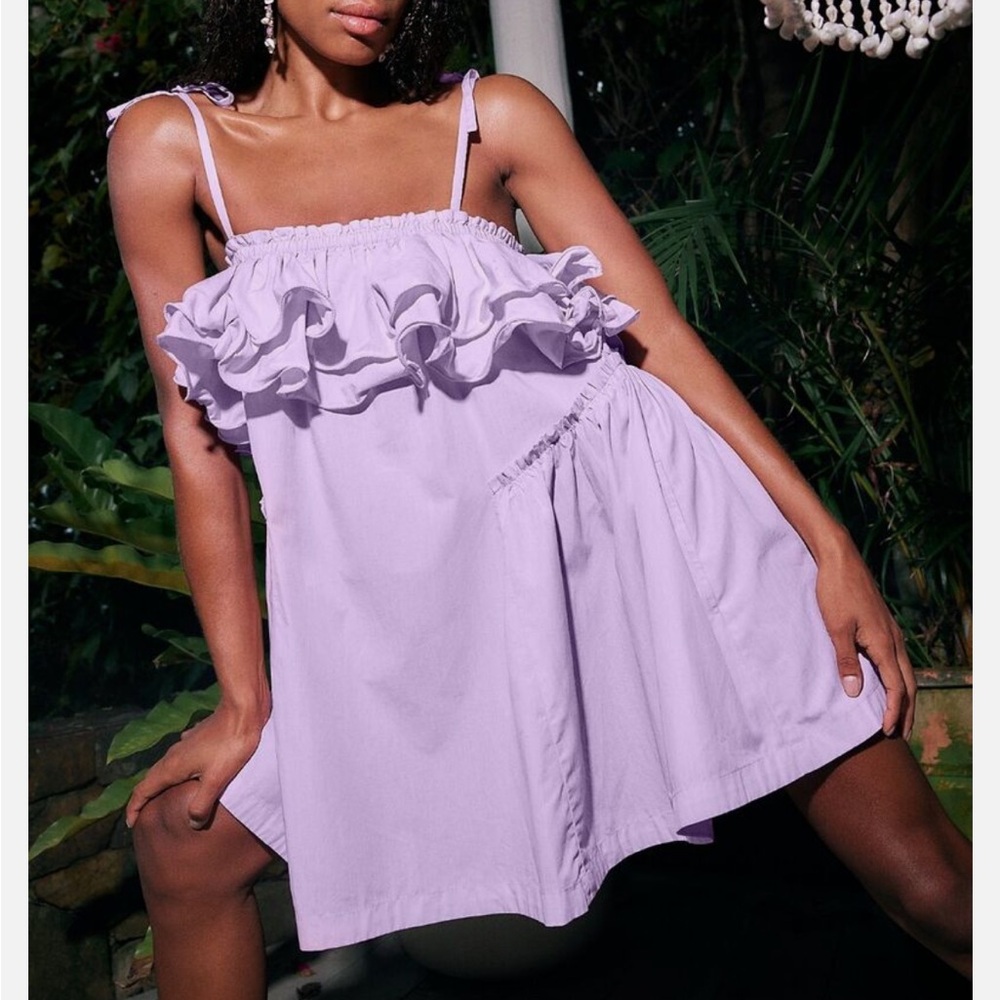 FREE PEOPLE | I Have A Thing For You Mini Dress in Lavender Fields Size L